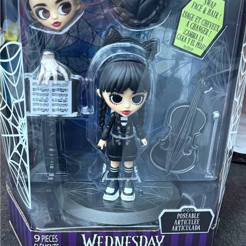 Original Deluxe Wednesday Mini Doll in Black and White